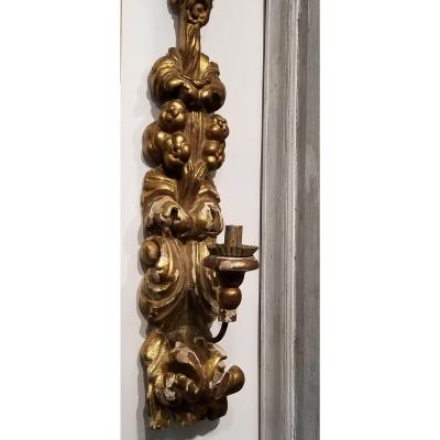 19TH C ITALIAN GILTWOOD APPLIQUES PAIR