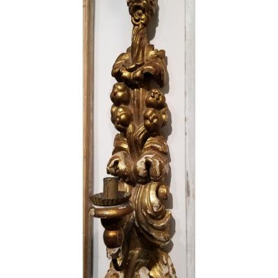 19TH C ITALIAN GILTWOOD APPLIQUES PAIR