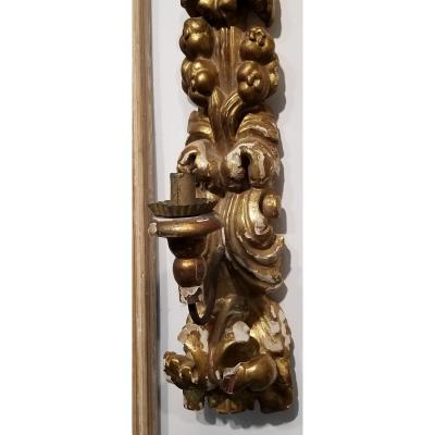 19TH C ITALIAN GILTWOOD APPLIQUES PAIR