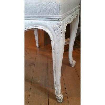 19TH C LOUIS XV PAINTED BENCH