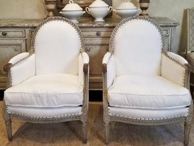 19TH C LOUIS XVI BERGERES PAIR