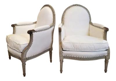 19TH C LOUIS XVI BERGERES PAIR