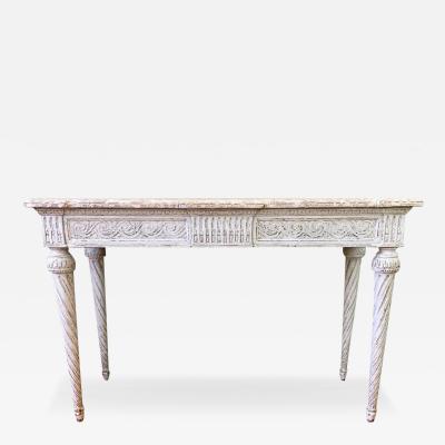 19TH C LOUIS XVI CONSOLE TABLES PAIR