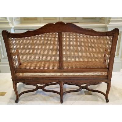 19TH C REGENCE CANED SETTEE