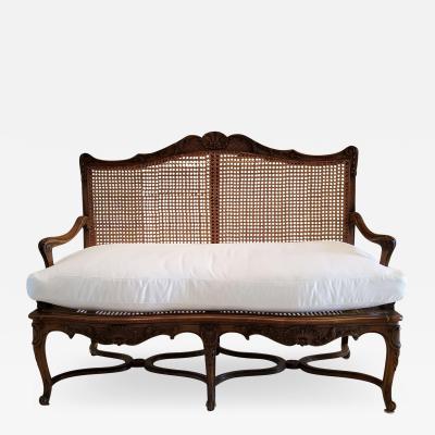 19TH C REGENCE CANED SETTEE