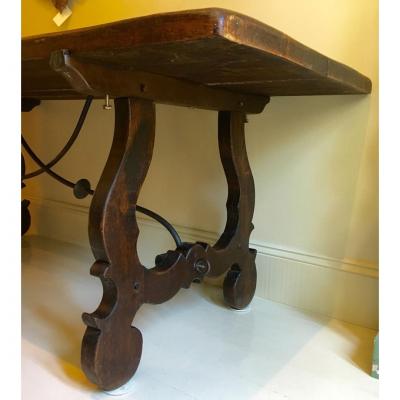 19TH C WALNUT SPANISH FRATINA TABLE