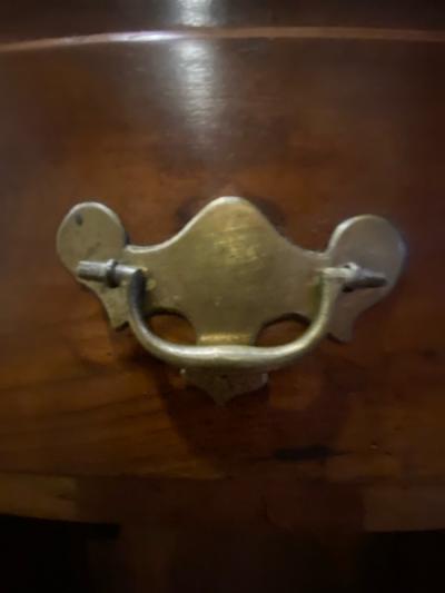 19TH CENTURY DIMINUTIVE CAPTAINS DESK WITH BRASS HARDWARE