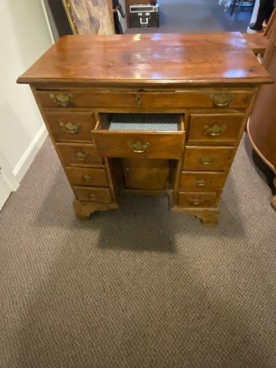 19TH CENTURY DIMINUTIVE CAPTAINS DESK WITH BRASS HARDWARE