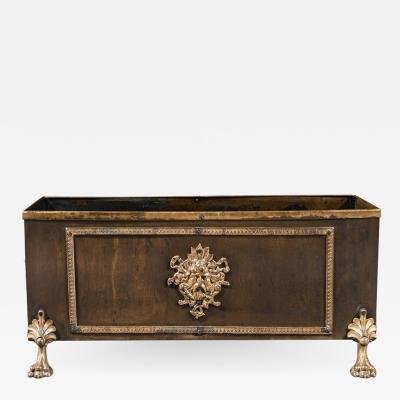 19TH CENTURY FRENCH BRASS AND COPPER TABLE PLANTER JARDINIERE