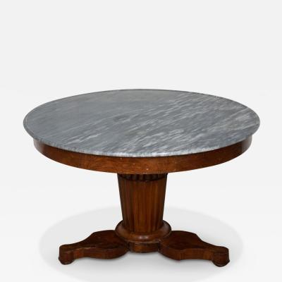 19TH CENTURY FRENCH ROUND MARBLE TABLE