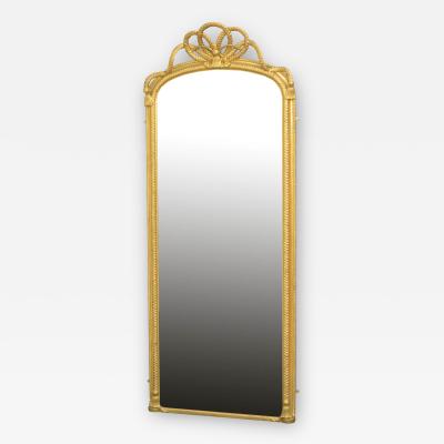 19TH CENTURY FULL LENGTH GILTWOOD MIRROR H75 
