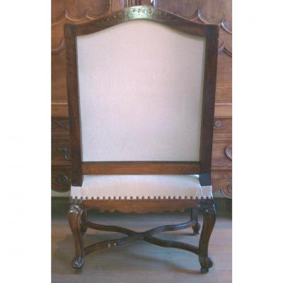 19TH CENTURY REGENCE WALNUT ARMCHAIR