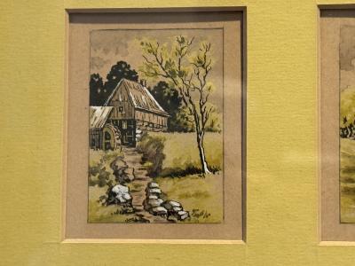 19TH CENTURY TRIO OF MINATURE LANDSCAPE WATERCOLORS