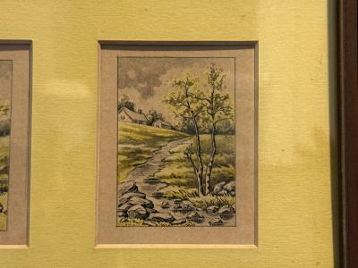 19TH CENTURY TRIO OF MINATURE LANDSCAPE WATERCOLORS