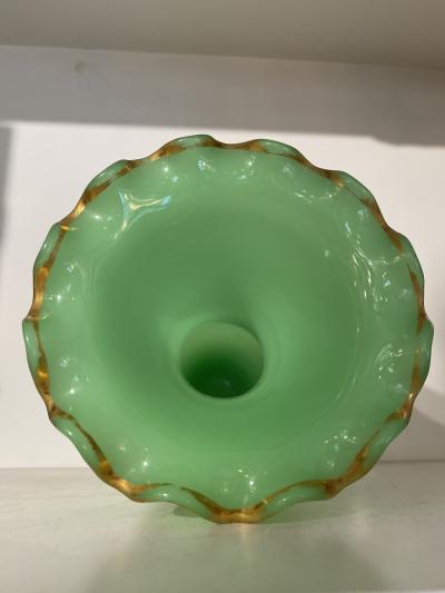 19Th Century French Opaline Uranium Glass Vase