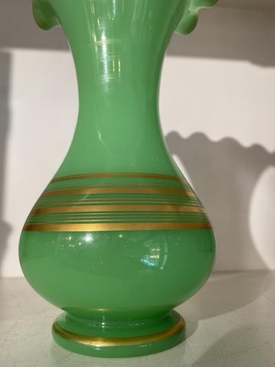 19Th Century French Opaline Uranium Glass Vase