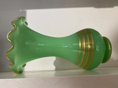 19Th Century French Opaline Uranium Glass Vase