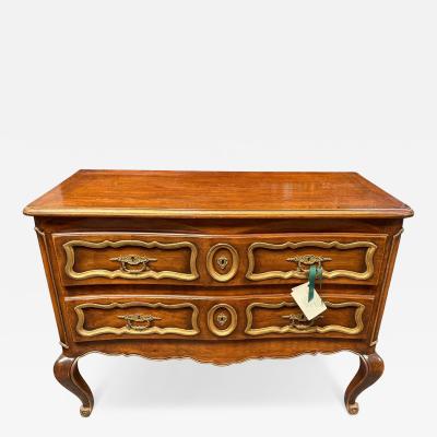 19c Style Italian Gilded Walnut Chest of Drawers Commode