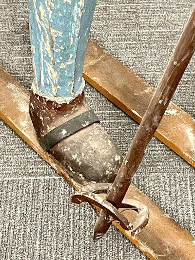 19th 20th C American Wood Lifesize Figure Skier Original Paint Olympian