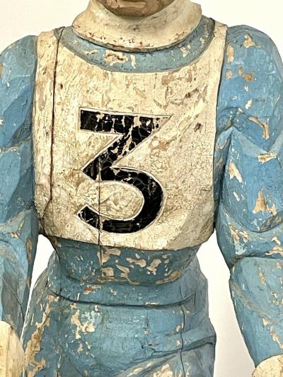 19th 20th C American Wood Lifesize Figure Skier Original Paint Olympian