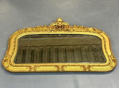 19th 20th Century Giltwood Wall Console Pier Mirror Rectangular