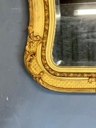 19th 20th Century Giltwood Wall Console Pier Mirror Rectangular