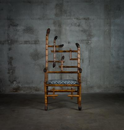 19th C Bamboo Armchair