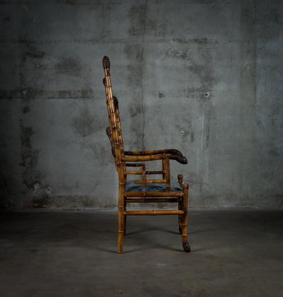 19th C Bamboo Armchair