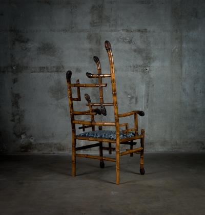 19th C Bamboo Armchair