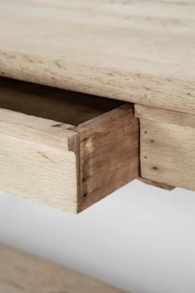 19th C Bleached Wood Drapers Table or Console