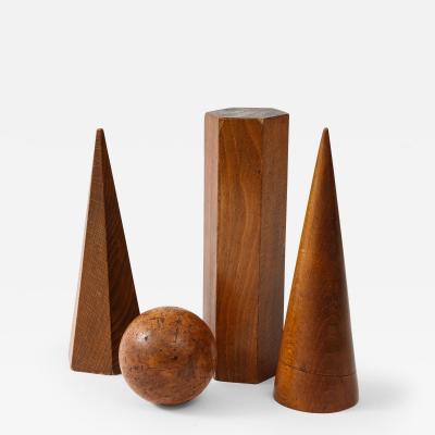 19th C French Artist Forms in Burl Maple Oak