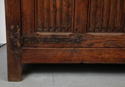 19th C Hand Carved Oak Sideboard with Shelves Drawers Nunnery France