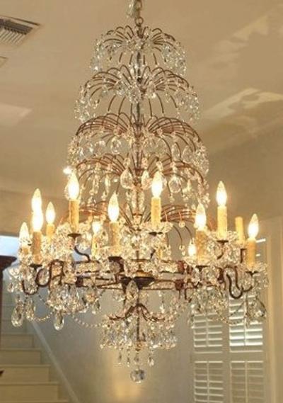 19th C Italian Directoire 18 Lite Chandelier