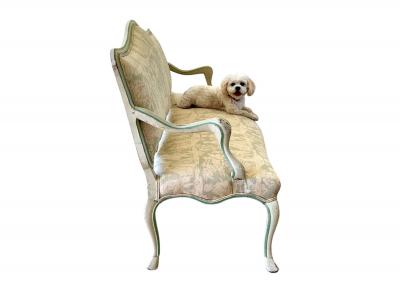 19th C Italian Rococo Painted Banquette