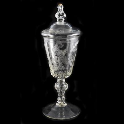 19th C Presentation Ingraved Pokal Viva Mu Laeti Dum Fata Sinunt 