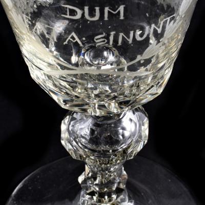 19th C Presentation Ingraved Pokal Viva Mu Laeti Dum Fata Sinunt 