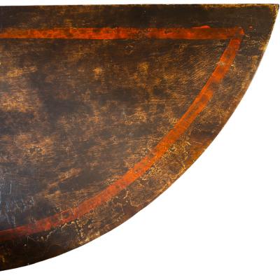 19th C Style Italian Painted Turazza Demilune Console Cabinet