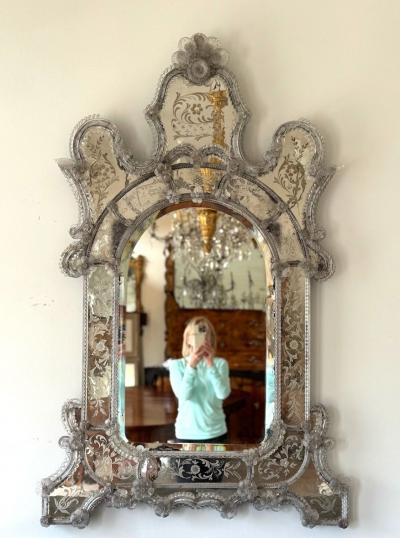 19th C Venetian Paraclose Mirror