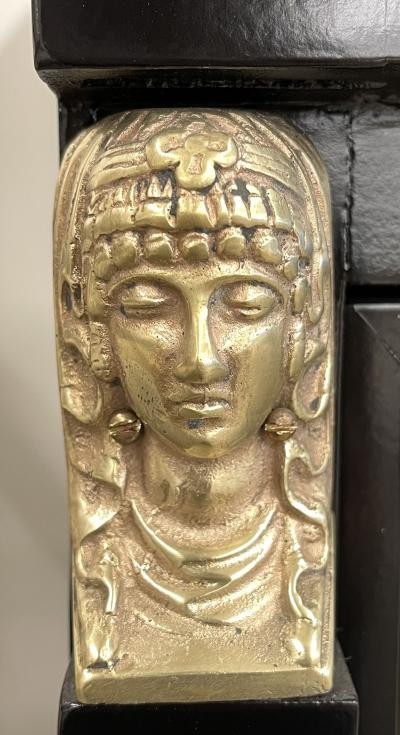 19th Cent Ebony Empire Commode or Nightstand Refinished Bronze Mounted