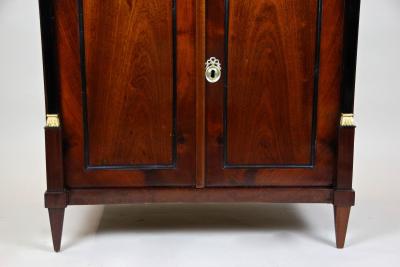 19th Cent Mahogany Empire Commode Half Cabinet Gilt Caryatids DE ca 1815