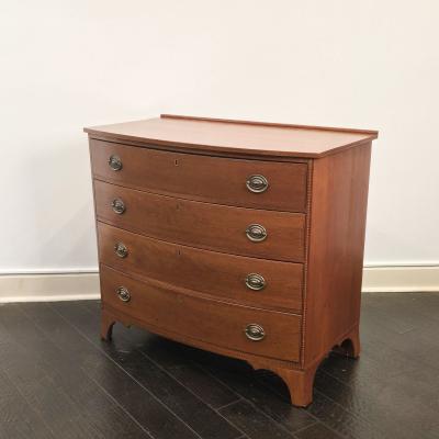 19th Century American Inlaid Bowfront Chest of Drawers