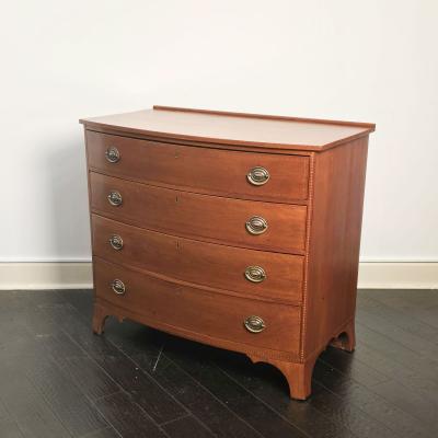 19th Century American Inlaid Bowfront Chest of Drawers