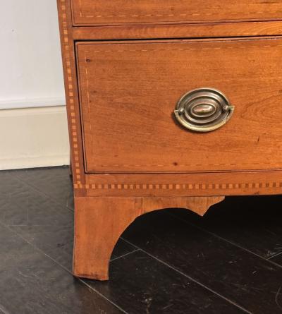 19th Century American Inlaid Bowfront Chest of Drawers