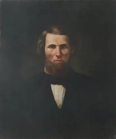 19th Century American Portrait Of Alfred Troxel President of First National Bank