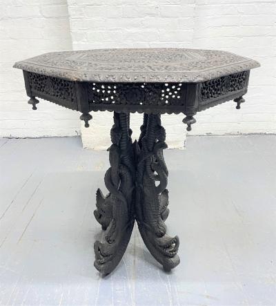 19th Century Anglo Indian Carved Side Table
