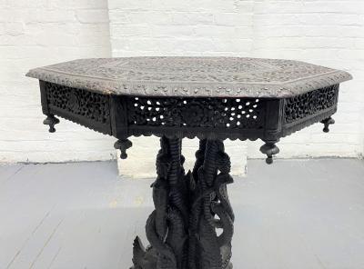 19th Century Anglo Indian Carved Side Table