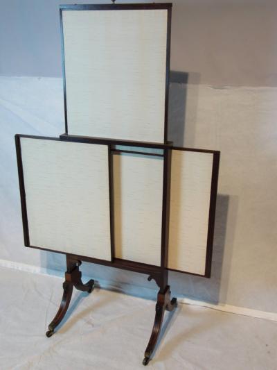 19th Century Antique American Sheraton Mahogany Fireplace Screen circa 1830