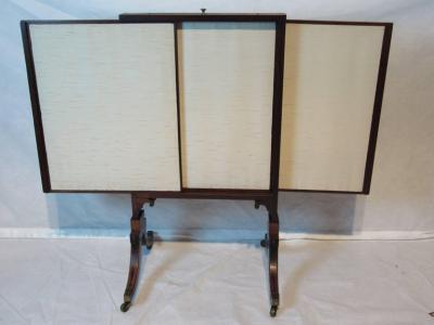 19th Century Antique American Sheraton Mahogany Fireplace Screen circa 1830