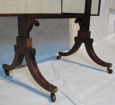 19th Century Antique American Sheraton Mahogany Fireplace Screen circa 1830