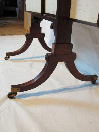 19th Century Antique American Sheraton Mahogany Fireplace Screen circa 1830